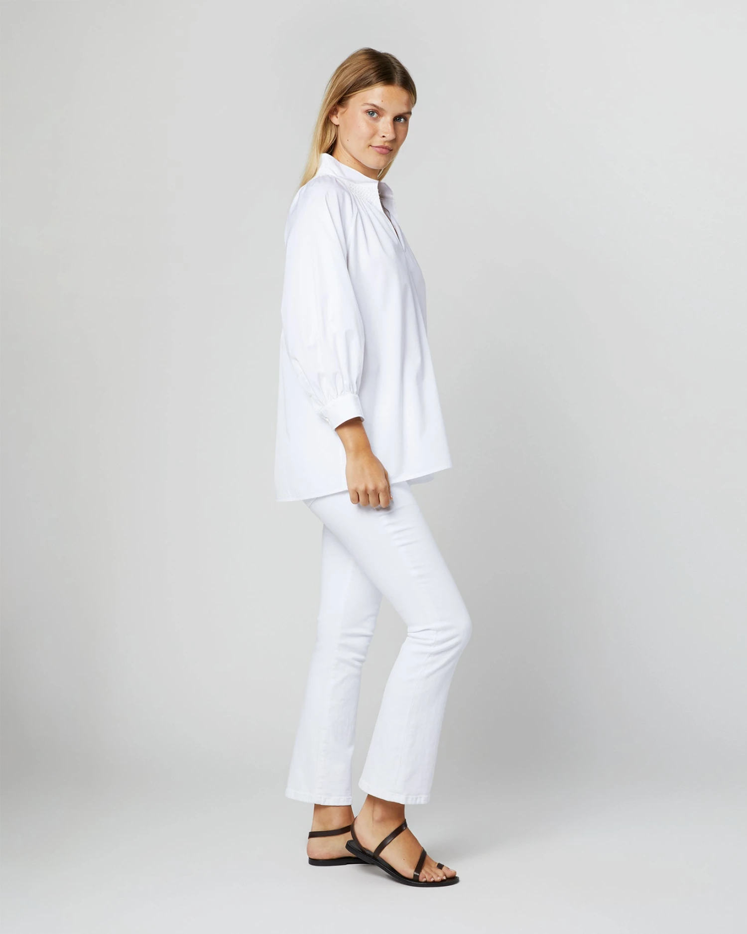 Maeve Smocking Top In White Poplin 8 Maeve Smocking Top In White Poplin - Image 6