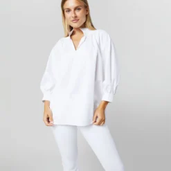 Maeve Smocking Top In White Poplin 12 Maeve Smocking Top In White Poplin -Modezzia Sales S70280 67