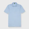 Short-Sleeved Polo In Coastal/White Stripe Jersey -Modezzia Sales S70330 154