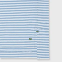 Short-Sleeved Polo In Coastal/White Stripe Jersey -Modezzia Sales S70330 156