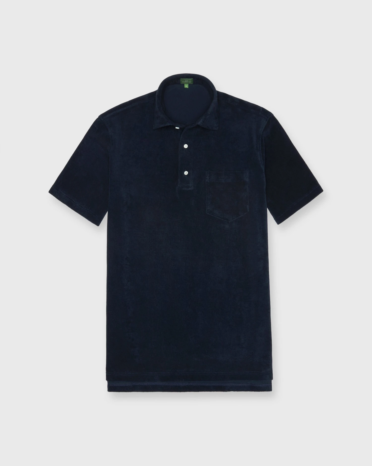 Short-Sleeved Polo In Navy Terry 3 Short-Sleeved Polo In Navy Terry