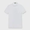 Slim-Fit Short-Sleeved Polo In White Jersey