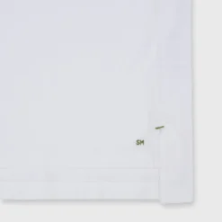 Slim-Fit Short-Sleeved Polo In White Jersey -Modezzia Sales S70345 28