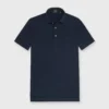 Slim-Fit Short-Sleeved Polo In Navy Jersey -Modezzia Sales S70346 16