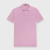 Slim-Fit Short-Sleeved Polo In Pink Jersey -Modezzia Sales S70347 44