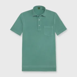 Slim-Fit Short-Sleeved Polo In Lovat Jersey