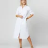 Boyfriend Dress In White Poplin -Modezzia Sales S70455 027