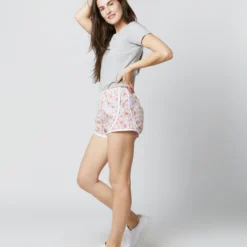 Track Short In Pink/Yellow Edie Liberty Fabric -Modezzia Sales S70484 5984