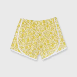 Track Short In Yellow D'Anjo Sky Liberty Fabric