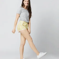 Track Short In Yellow D'Anjo Sky Liberty Fabric -Modezzia Sales S70486 6095