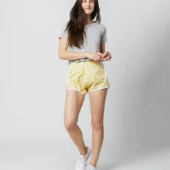 Track Short In Yellow D'Anjo Sky Liberty Fabric -Modezzia Sales S70486 6115