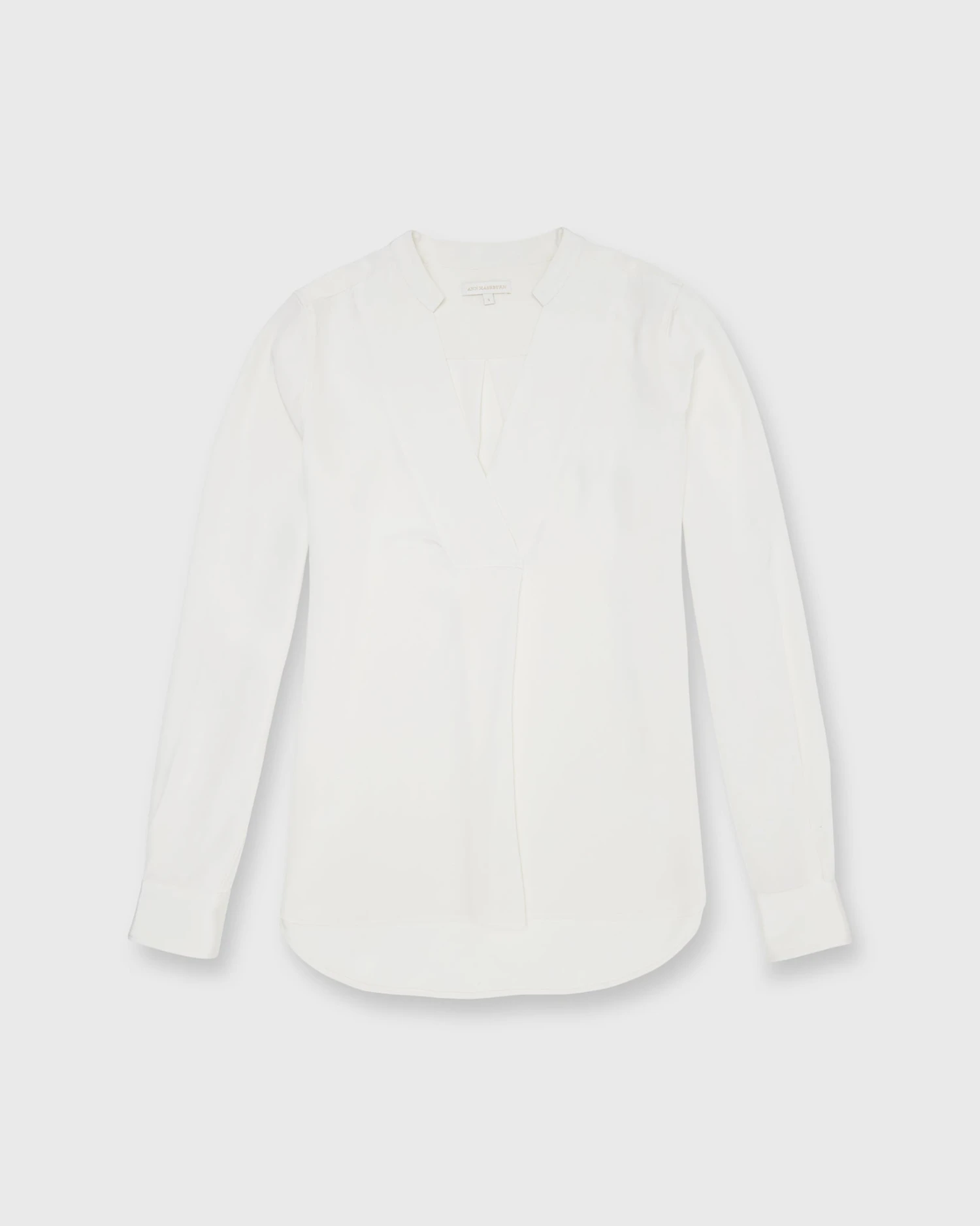 Nyala Blouse In Ivory Silk Crepe De Chine 3 Nyala Blouse In Ivory Silk Crepe De Chine