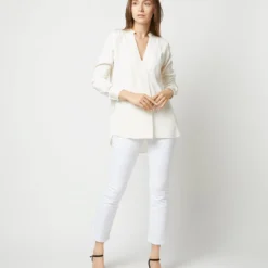 Nyala Blouse In Ivory Silk Crepe De Chine 17 Nyala Blouse In Ivory Silk Crepe De Chine -Modezzia Sales S70503 2280