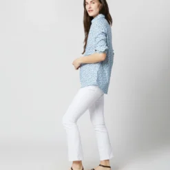 Tomboy Popover Shirt In Blue Multi Canyon Clover Liberty Fabric -Modezzia Sales S70630 5455
