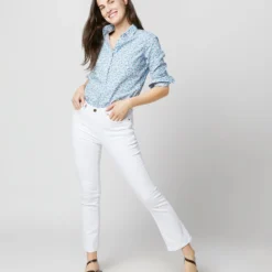 Tomboy Popover Shirt In Blue Multi Canyon Clover Liberty Fabric -Modezzia Sales S70630 5468