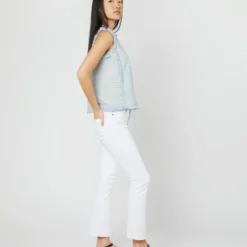 Fringed Shell Top In Sky/Multi Tweed -Modezzia Sales S70934 4528