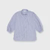 Volume Kimono Shirt In Blue/White Stripe Chambray -Modezzia Sales S70948 140