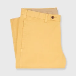 Garment-Dyed Sport Trouser In Golden Wheat Lightweight Twill -Modezzia Sales S71014 289