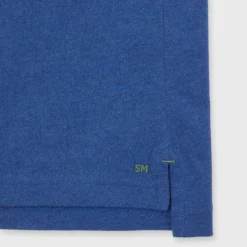 Long-Sleeved Polo In Heathered Ink Pima Pique 7 Long-Sleeved Polo In Heathered Ink Pima Pique -Modezzia Sales S71040 40 copy