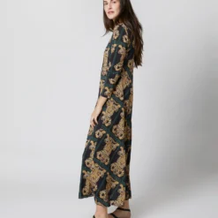 Drifter Dress In Tiger Tiles Black Jersey 11 Drifter Dress In Tiger Tiles Black Jersey -Modezzia Sales S71140 249