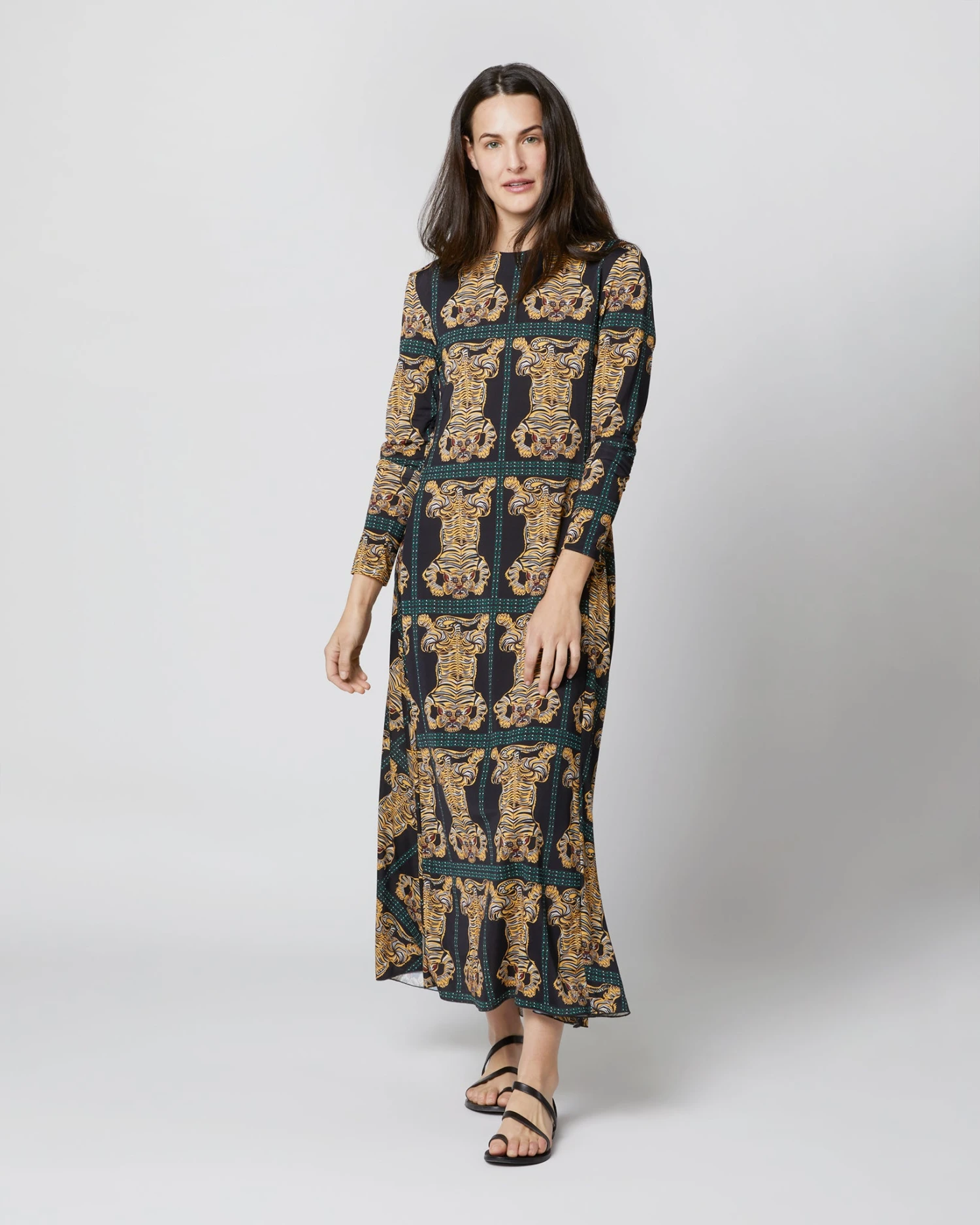 Drifter Dress In Tiger Tiles Black Jersey 8 Drifter Dress In Tiger Tiles Black Jersey - Image 6