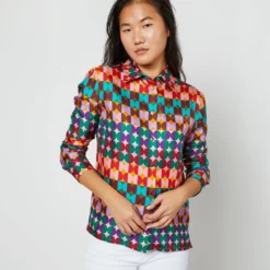 Boy Shirt In Mezzaluna Rainbow -Modezzia Sales S71143 3639
