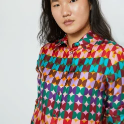 Boy Shirt In Mezzaluna Rainbow -Modezzia Sales S71143 3640