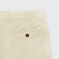 Garment-Dyed Sport Trouser In Sand Cotton/Silk Stretch Poplin -Modezzia Sales S71216 69