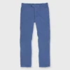 Garment-Dyed Sport Trouser In Pacific Cotton/Silk Stretch Poplin 2 Garment-Dyed Sport Trouser In Pacific Cotton/Silk Stretch Poplin -Modezzia Sales S71217 55