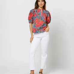 ULLA JOHNSON Tillie Top In Flamingo -Modezzia Sales S71220 3251