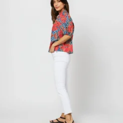 ULLA JOHNSON Tillie Top In Flamingo -Modezzia Sales S71220 3273