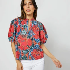 ULLA JOHNSON Tillie Top In Flamingo -Modezzia Sales S71220 3328