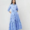 Bellini Dress In Third Eye Embroidered Popeline -Modezzia Sales S71231 873