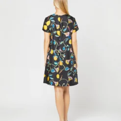 Mini Swing Dress In Borboni Twill Silk 14 Mini Swing Dress In Borboni Twill Silk -Modezzia Sales S71232 500