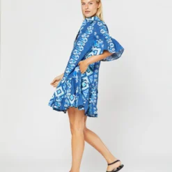 Choux Dress In Costiera Summer Popeline -Modezzia Sales S71233 22