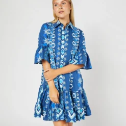 Choux Dress In Costiera Summer Popeline -Modezzia Sales S71233 58