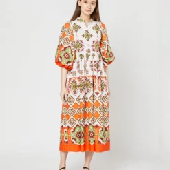 Portofino Dress In Partenope Summer Popeline 12 Portofino Dress In Partenope Summer Popeline -Modezzia Sales S71235 769