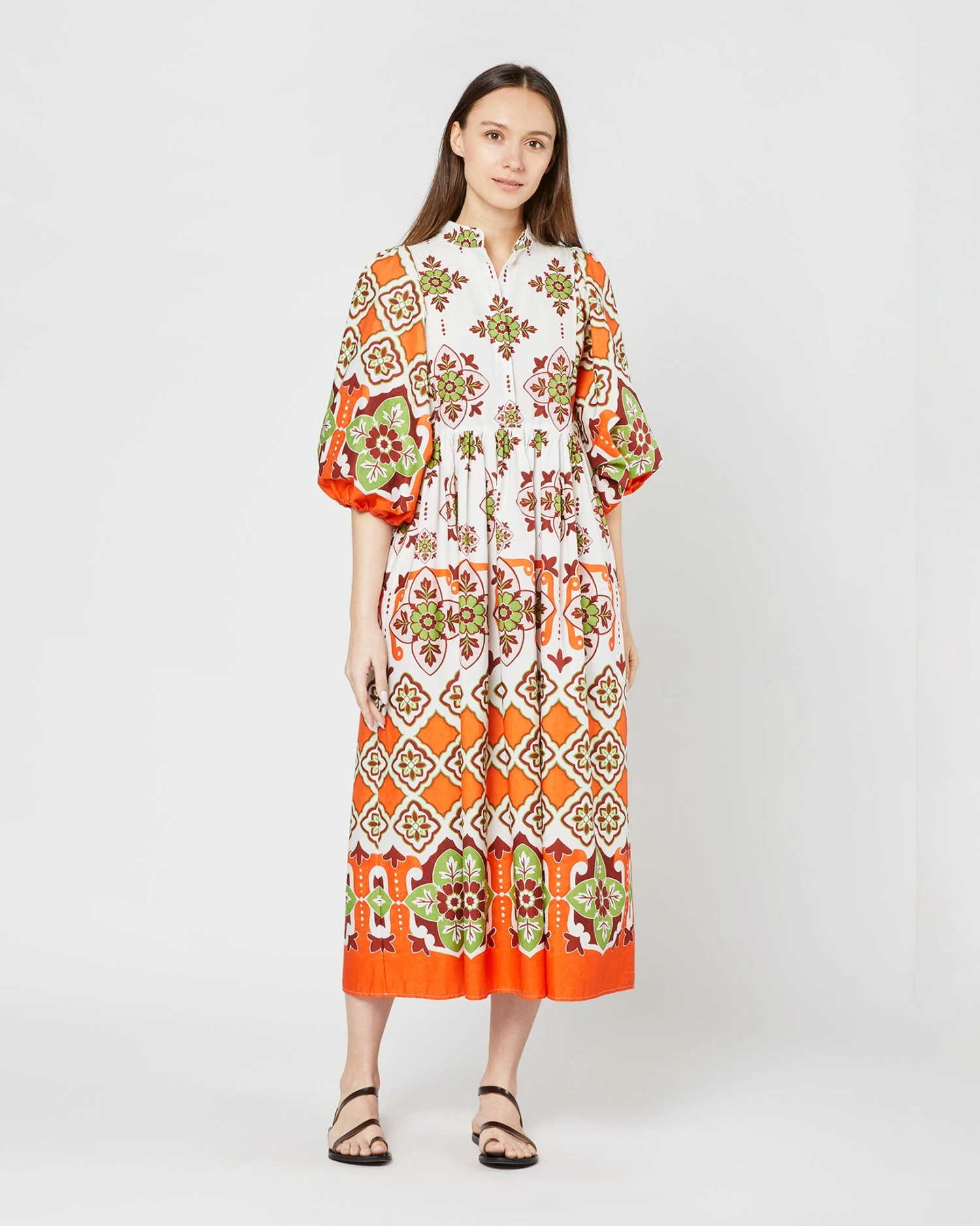 Portofino Dress In Partenope Summer Popeline 5 Portofino Dress In Partenope Summer Popeline - Image 3