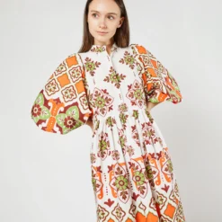 Portofino Dress In Partenope Summer Popeline 17 Portofino Dress In Partenope Summer Popeline -Modezzia Sales S71235 838