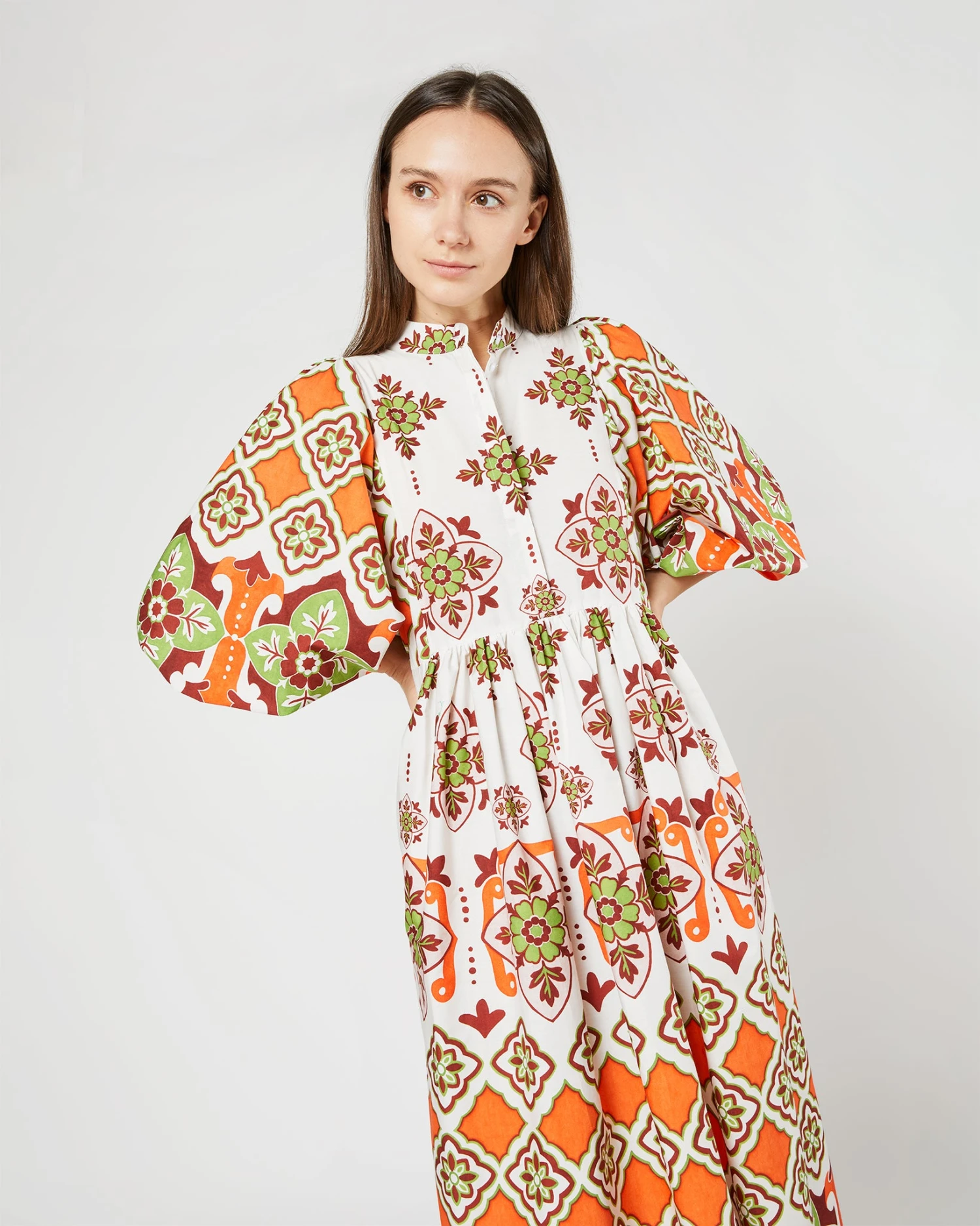 Portofino Dress In Partenope Summer Popeline 10 Portofino Dress In Partenope Summer Popeline - Image 8