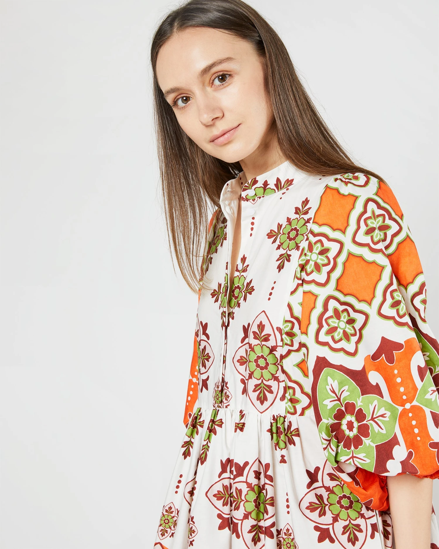 Portofino Dress In Partenope Summer Popeline 4 Portofino Dress In Partenope Summer Popeline - Image 2