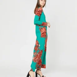 Long Sleeve Swing Dress In Anemone Ghirlanda Sablé -Modezzia Sales S71243 285
