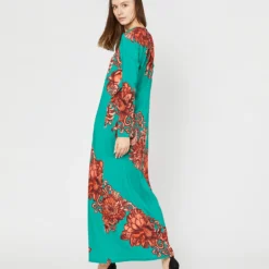 Long Sleeve Swing Dress In Anemone Ghirlanda Sablé -Modezzia Sales S71243 301