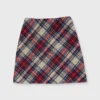 Penny Skirt In Red/Blue/Natural Tartan Jacquard 1 Penny Skirt In Red/Blue/Natural Tartan Jacquard -Modezzia Sales S71355 13