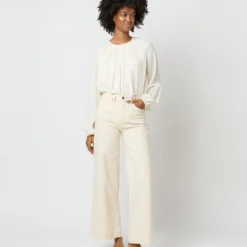 Alex Top In Ivory Double Georgette Silk 14 Alex Top In Ivory Double Georgette Silk -Modezzia Sales S71360 2793