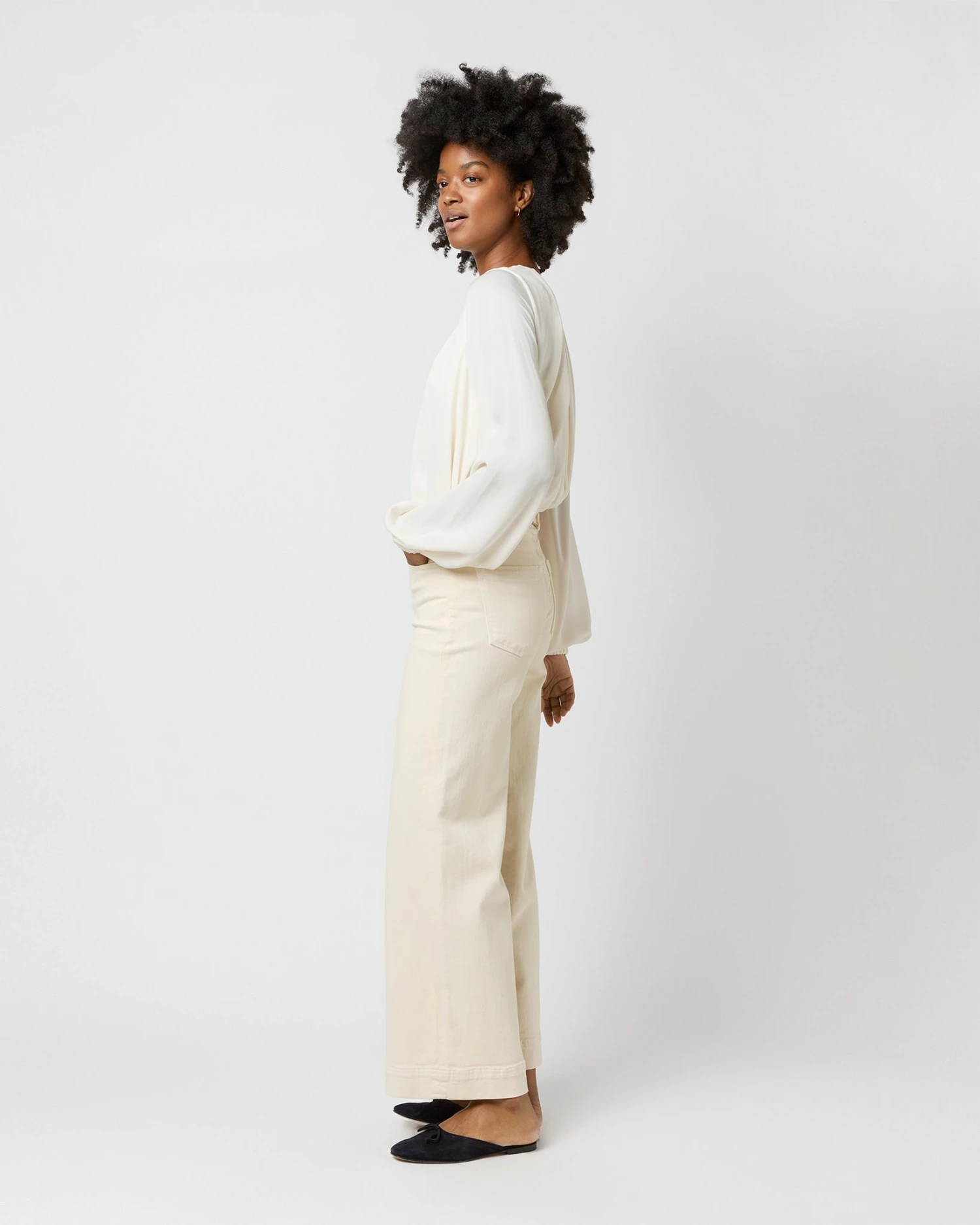 Alex Top In Ivory Double Georgette Silk 9 Alex Top In Ivory Double Georgette Silk - Image 7