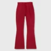 Faye Flare Cropped Pant In Red Stretch Sateen -Modezzia Sales S71363 85 copy 2