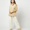 Soleil Shirt In Khaki Stretch Sateen 1 Soleil Shirt In Khaki Stretch Sateen -Modezzia Sales S71364 2649
