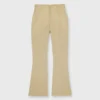 Faye Flare Cropped Pant In Khaki Stretch Sateen -Modezzia Sales S71365 92 copy 2