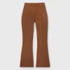 Faye Flare Cropped Seamed Pant In Cognac Vegan Suede -Modezzia Sales S71368 132